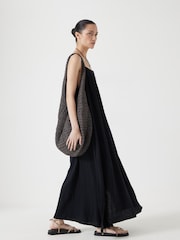Hush Black Carmen Cotton Gauze Midi 100% Cotton Dress - Image 4 of 6