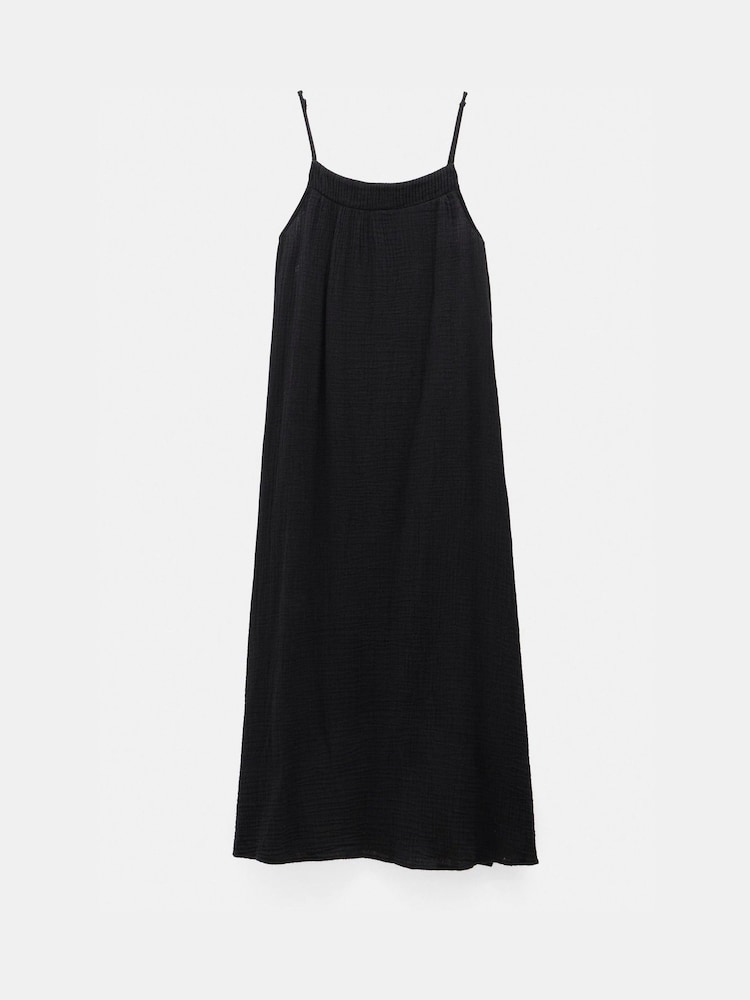 Hush Black Carmen Cotton Gauze Midi 100% Cotton Dress - Image 6 of 6
