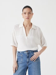 Hush Interest Stitch Collar Top - Image 1 of 5
