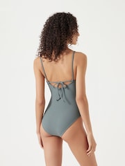 Hush Green Square Neck Texture Swimsuit - Image 2 of 5