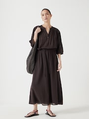 Hush Brown Lhea Midi Dress - Image 1 of 6