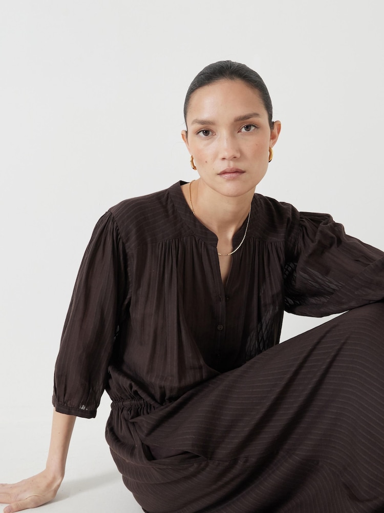 Hush Brown Lhea Midi Dress - Image 2 of 6