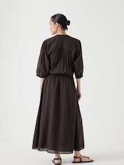 Hush Brown Lhea Midi Dress - Image 3 of 6