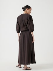 Hush Brown Lhea Midi Dress - Image 4 of 6
