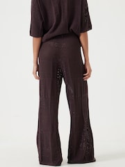 Marrón - Hush Patchwork Stitch Knitted Trousers - Imagen 4 de 6