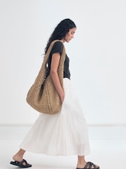 Hush Natural Raffia Oversized Tote Bag - Image 1 of 7