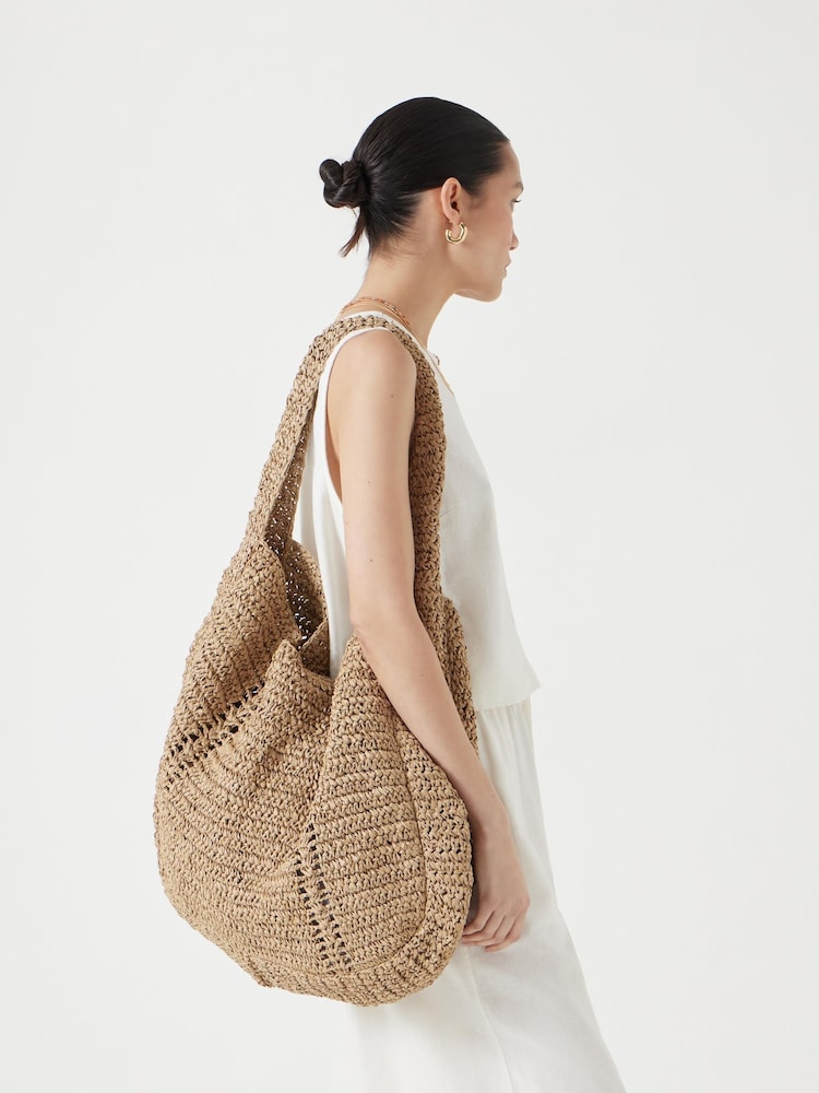 Hush Natural Raffia Oversized Tote Bag - Image 2 of 7