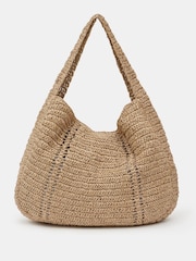 Hush Natural Raffia Oversized Tote Bag - Image 5 of 7