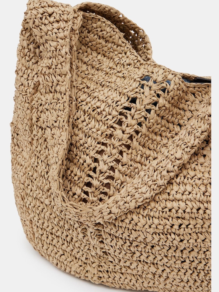 Hush Natural Raffia Oversized Tote Bag - Image 7 of 7