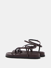Коричневый - Hush Thea Strappy Leather Sandals - Image 5 of 7