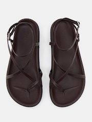 Коричневый - Hush Thea Strappy Leather Sandals - Image 6 of 7