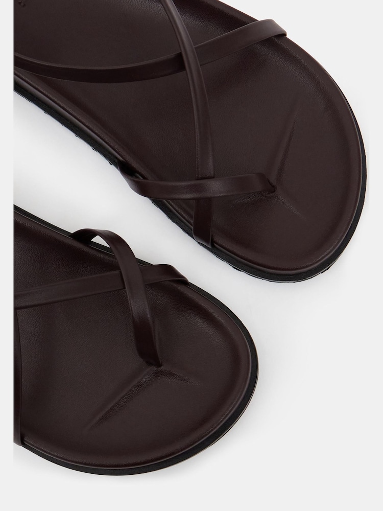 Коричневый - Hush Thea Strappy Leather Sandals - Image 7 of 7