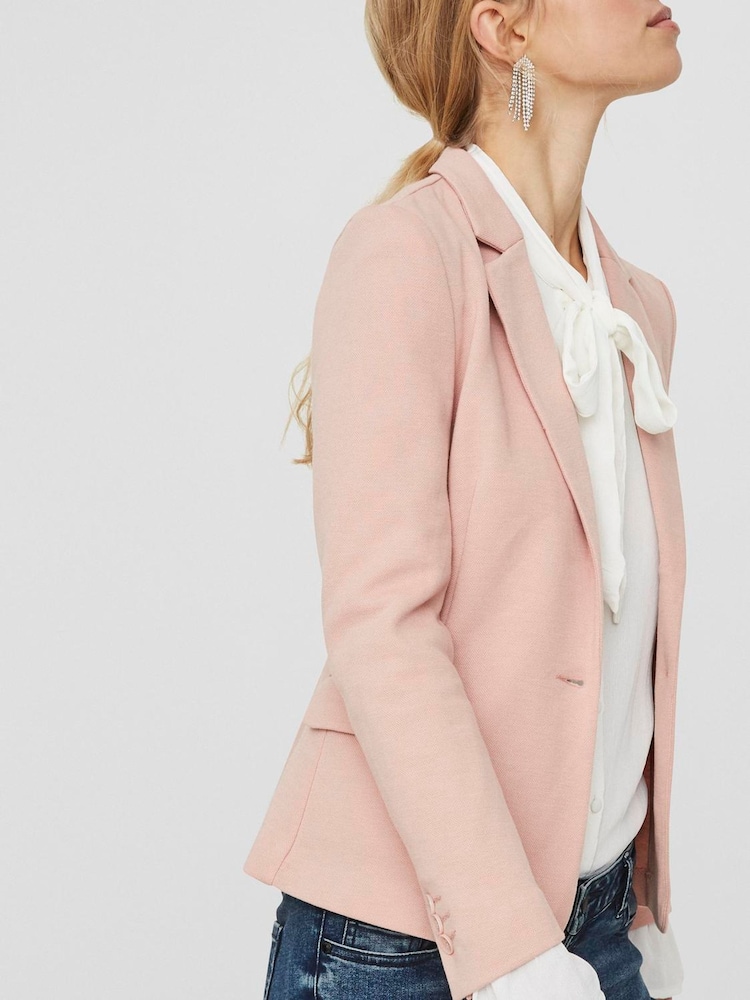 VERO MODA Pink Fitted Blazer - Image 3 of 5