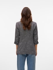 VERO MODA Grey Textured Ruched Sleeve Jacket - Image 2 of 5