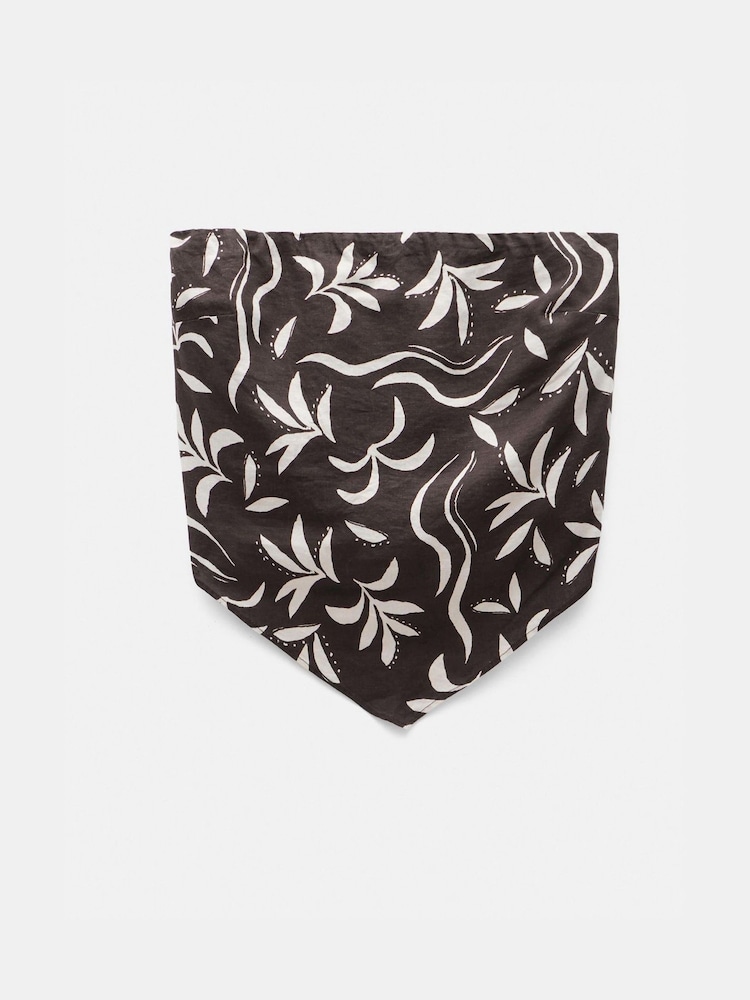 Hush Brown Printed Linen Blend Bandeau Top - Image 6 of 6