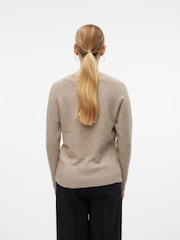 VERO MODA Natural Round Neck Knitted Jumper - Image 2 of 5