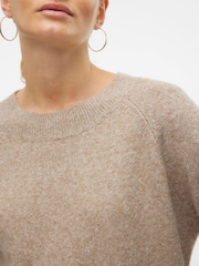 VERO MODA Natural Round Neck Knitted Jumper - Image 4 of 5