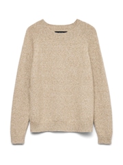 VERO MODA Natural Round Neck Knitted Jumper - Image 5 of 5