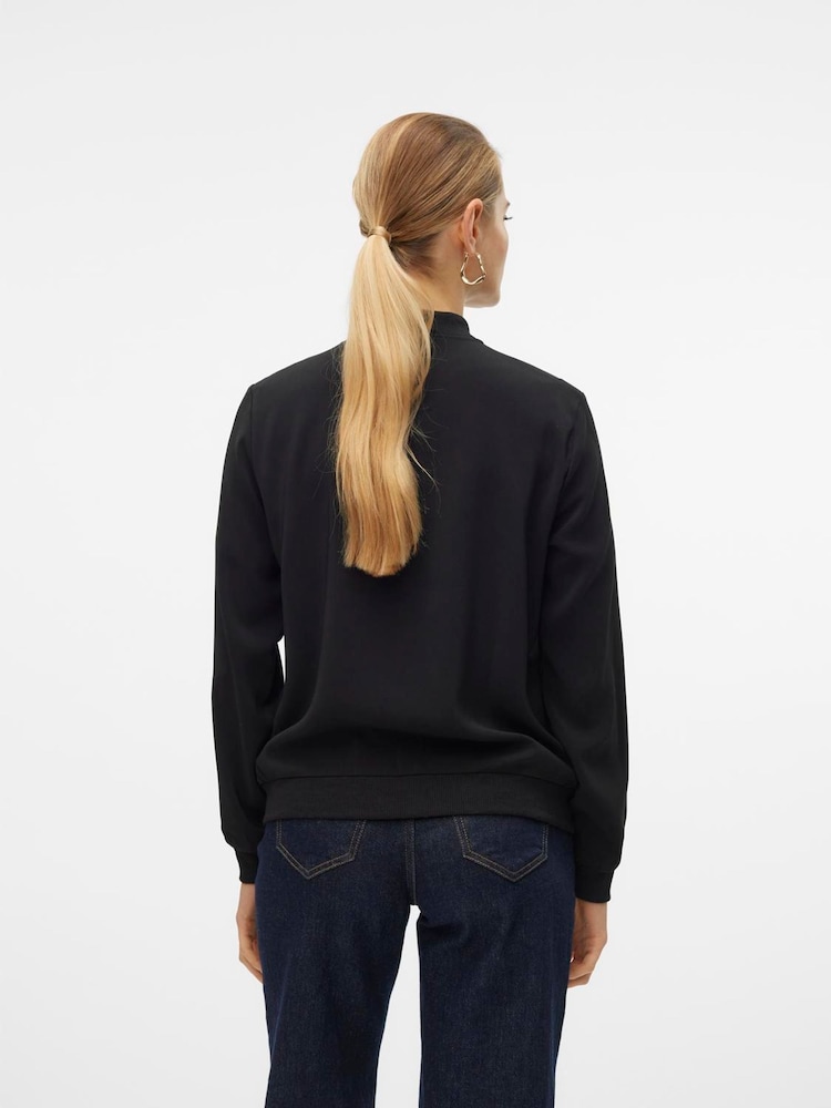VERO MODA Black Lightweight Bomber Jacket - Image 2 of 6