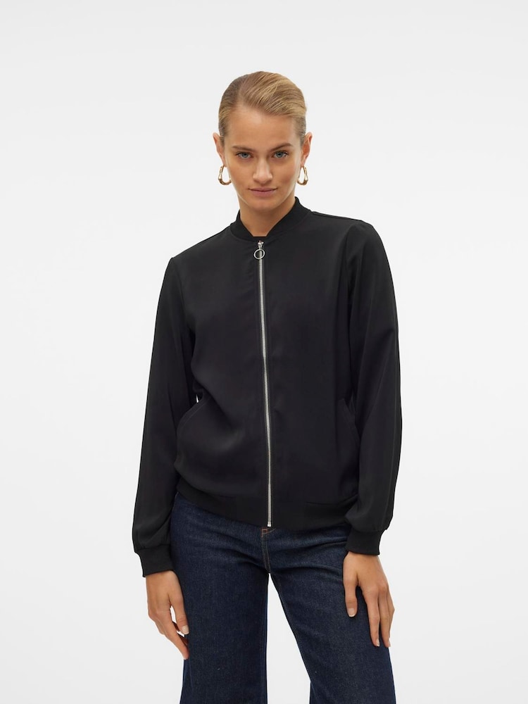 VERO MODA Black Lightweight Bomber Jacket - Image 3 of 6