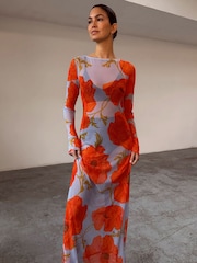 Never Fully Dressed Blue Blue Poppy Aria Mesh Dress - Image 2 of 5