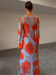 Never Fully Dressed Blue Blue Poppy Aria Mesh Dress - Image 3 of 5