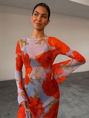 Never Fully Dressed Blue Blue Poppy Aria Mesh Dress - Image 4 of 5