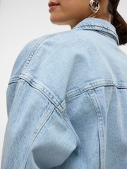VERO MODA Blue Oversize Long Sleeve Denim Jacket - Image 4 of 6
