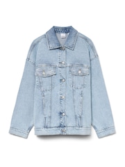 VERO MODA Blue Oversize Long Sleeve Denim Jacket - Image 5 of 6