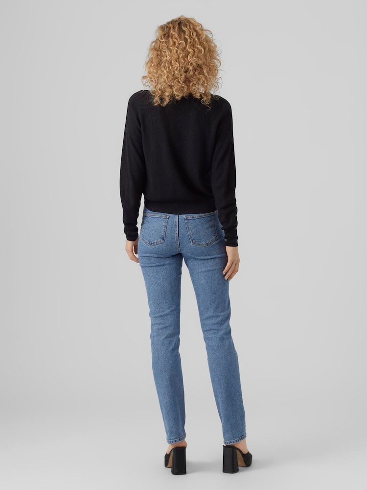 VERO MODA Black Lightweight V-Neck Cardigan - Image 2 of 4