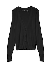 VERO MODA Black Lightweight V-Neck Cardigan - Image 4 of 4