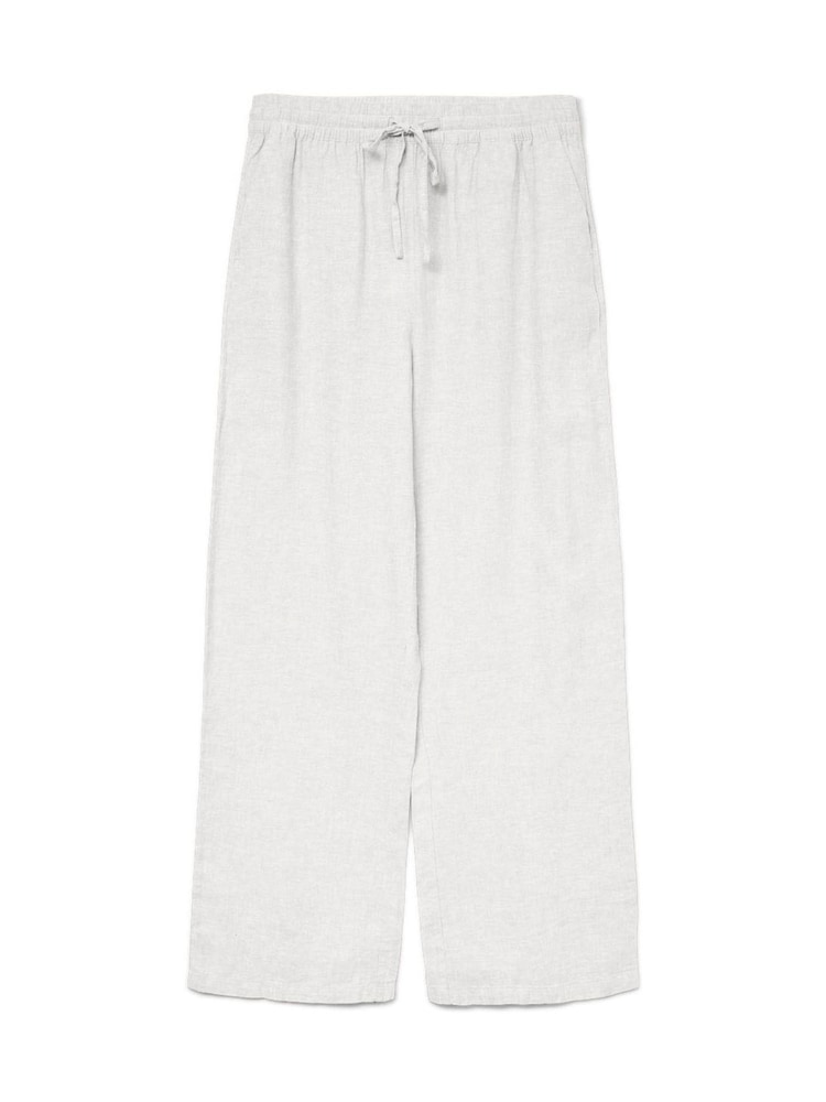 VERO MODA White Linen Blend Wide Leg Trousers - Image 5 of 5