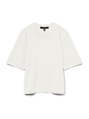 VERO MODA White Half Sleeve Round Neck Knitted Top - Image 5 of 5