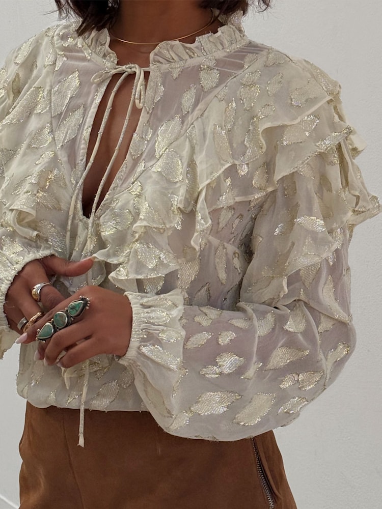 Never Fully Dressed Jacquard Riley Blouse - Image 4 of 7