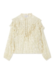 Never Fully Dressed Cream Jacquard Riley Blouse - Image 5 of 7