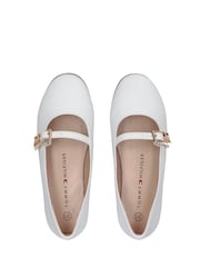 Tommy Hilfiger White Mary Jane Ballerinas - Image 3 of 4