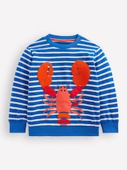 Boden Blue Lobster Fun Towelling Sweatshirt - Image 1 of 3