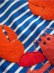 Boden Blue Lobster Fun Towelling Sweatshirt - Image 3 of 3