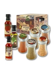 Kimm & Miller Set of 9 Around The World Seasoning Sauces Oils and Spices - Image 1 of 6