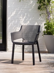 Keter 6 Pack Grey Elisa Chairs Set - Image 1 of 6