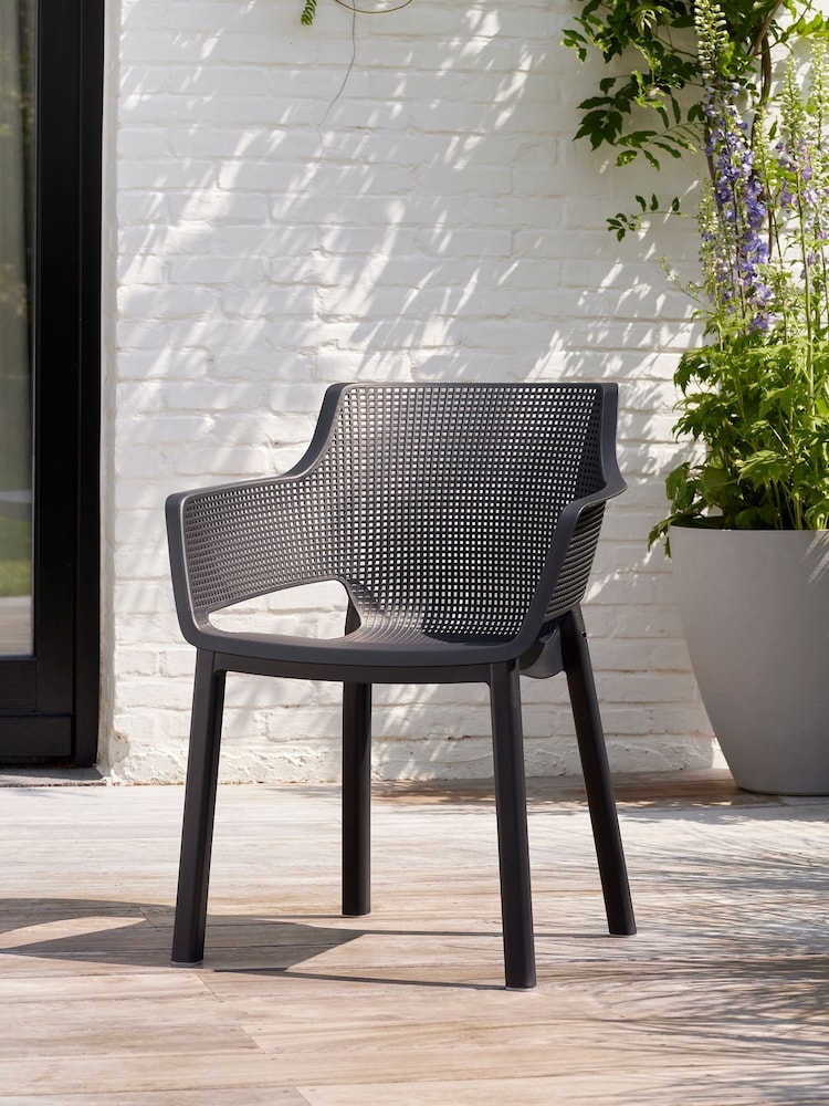 Keter 6 Pack Grey Elisa Chairs Set - Image 1 of 6