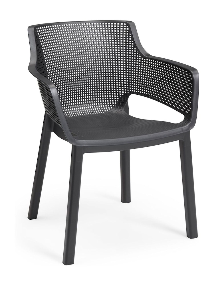 Keter 6 Pack Grey Elisa Chairs Set - Image 2 of 6