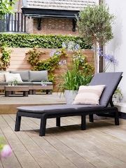 Keter Grey Mallorca Sun Lounger With Cushion - Image 1 of 6