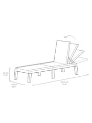 Keter Grey Mallorca Sun Lounger With Cushion - Image 6 of 6