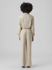 VERO MODA Natural Linen Blend Wide Leg Trousers - Image 2 of 4