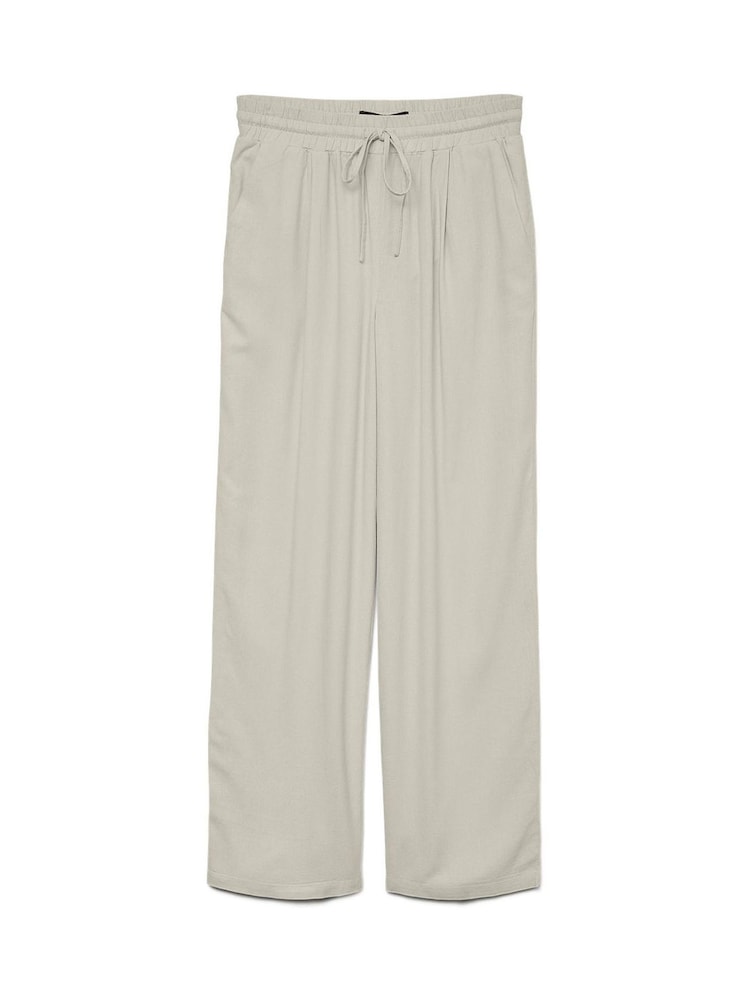 VERO MODA Natural Linen Blend Wide Leg Trousers - Image 4 of 4