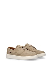 Tommy Hilfiger Brown Boat Style Casual Low Cut Shoes - Image 1 of 5