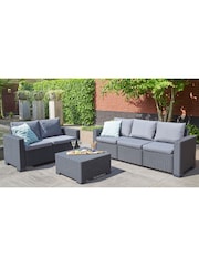 Keter Grey California 5 Seater Sofa Lounge Set - Image 1 of 5