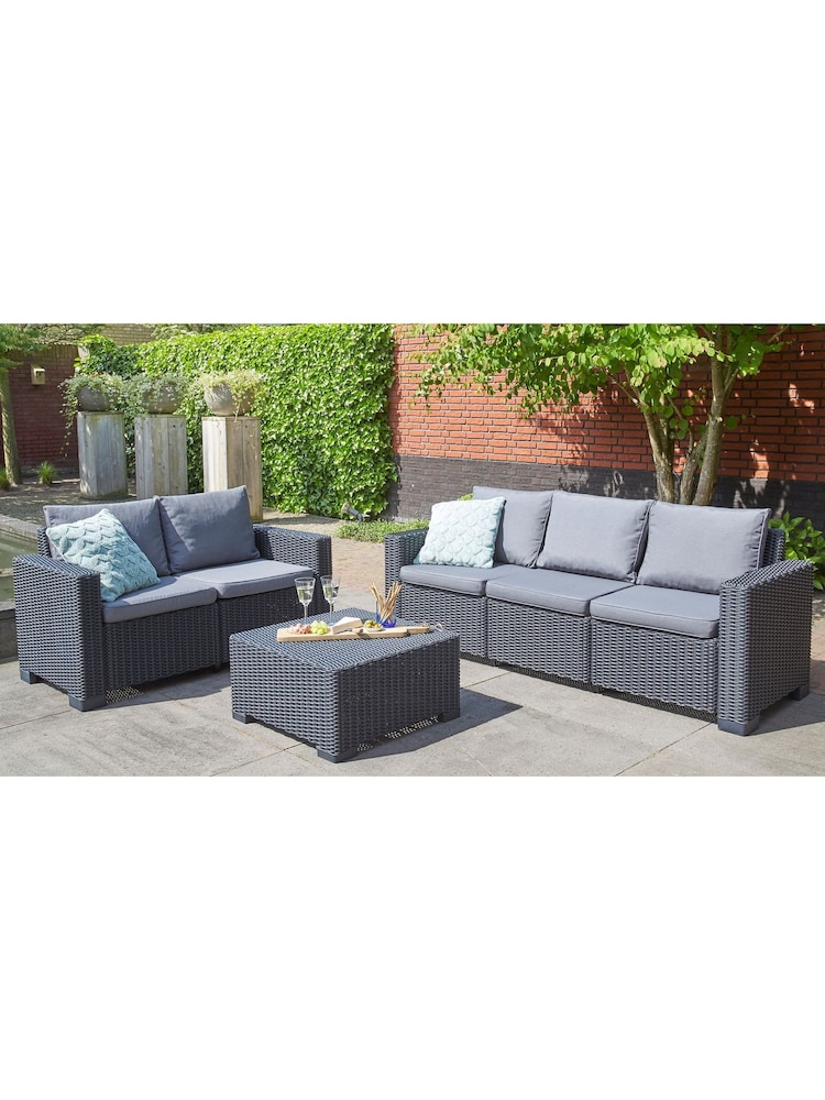 Keter Grey California 5 Seater Sofa Lounge Set - Image 1 of 5