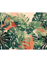 Ohpopsi Olive and Rust Textured Palm A4 Wallpaper Sample - Image 1 of 1